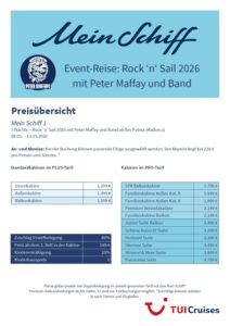 Rock ‘n Sail 2026 mit Peter Maffay und Band 1