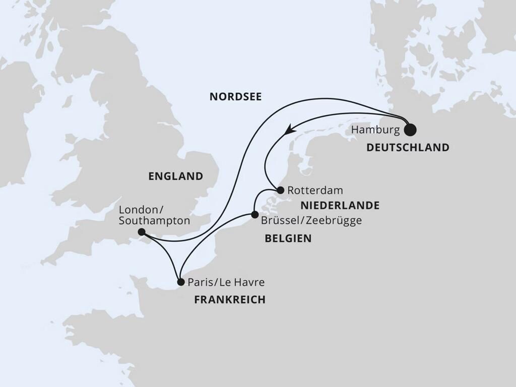 AIDA Special Crime at Sea Route