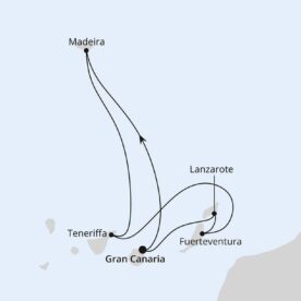AIDA Spanische Nächte-Route